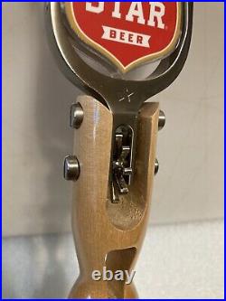 RARE LONE STAR COWBOY SLINGSHOT With SPURS Draft beer tap handle. TEXAS