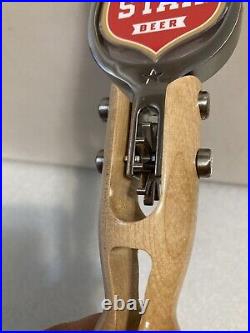RARE LONE STAR COWBOY SLINGSHOT With SPURS Draft beer tap handle. TEXAS