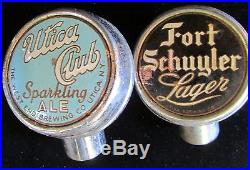 RARE LOT OF SIX 1930's TO 50's WEST END & UTICA BREWERY BEER TAP HANDLES