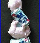 -RARE/MINT- PABST BLUE RIBBON PBR PINK ELEPHANTS COME HOME BEER TAP HANDLE