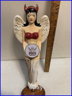 RARE PHUK BEER NAUGHTY AND NICE DEVIL/ANGEL Draft beer tap handle. USA