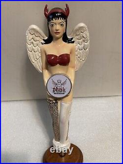 RARE PHUK BEER NAUGHTY AND NICE DEVIL/ANGEL Draft beer tap handle. USA