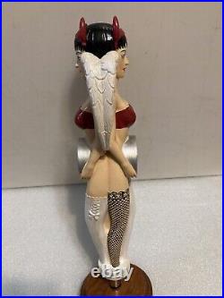 RARE PHUK BEER NAUGHTY AND NICE DEVIL/ANGEL Draft beer tap handle. USA