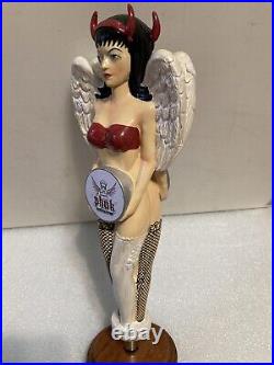 RARE PHUK BEER NAUGHTY AND NICE DEVIL/ANGEL Draft beer tap handle. USA