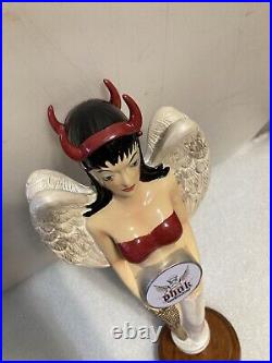 RARE PHUK BEER NAUGHTY AND NICE DEVIL/ANGEL Draft beer tap handle. USA