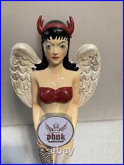 RARE PHUK BEER NAUGHTY AND NICE DEVIL/ANGEL Draft beer tap handle. USA