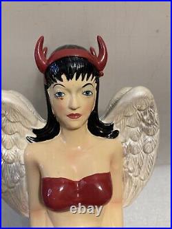 RARE PHUK BEER NAUGHTY AND NICE DEVIL/ANGEL Draft beer tap handle. USA