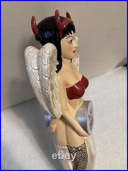 RARE PHUK BEER NAUGHTY AND NICE DEVIL/ANGEL Draft beer tap handle. USA