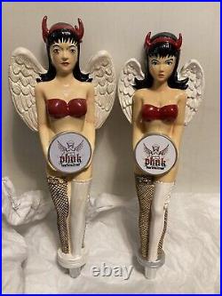 RARE PHUK BEER NAUGHTY AND NICE DEVIL/ANGEL Draft beer tap handle. USA