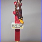 RARE Platypus Brewing Company Beer Tap Handle With Magnetic IPA Beer Label Decal