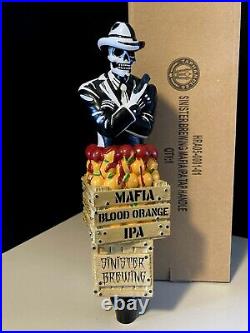 RARE! SINISTER BREWING 11 Mafia Blood Orange IPA Skeleton Beer Tap Handle lot