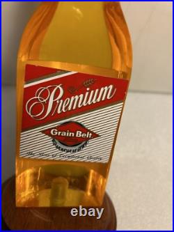 RARE VINTAGE GRAIN BELT PREMIUM AMBER BOTTLE draft beer tap handle. MINNESOTA
