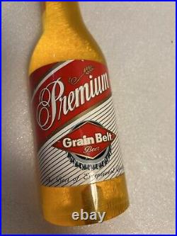 RARE VINTAGE GRAIN BELT PREMIUM AMBER BOTTLE draft beer tap handle. MINNESOTA