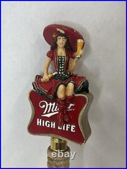 RARE VINTAGE MILLER HIGH LIFE GIRL ON THE MOON Draft beer tap handle. MILLER USA