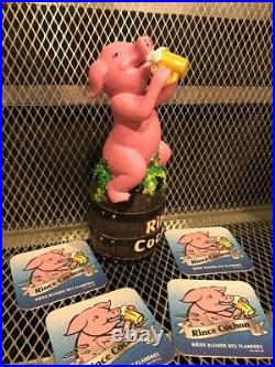 RINCE COCHON BELGIAN STRONG ALE NEW PIG Drinking Beer Tap Handle Coasters