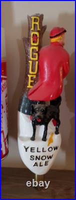 ROGUE YELLOW SNOW 12 Figural Beer Tap Handle (Man & Dog Pee on Tree)