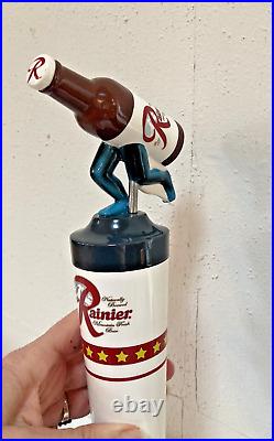 Rainier Beer Tap Handle Figural Walking Bottle Bar Pub Seattle Washington 2016