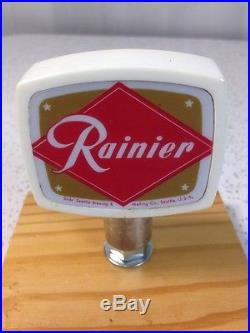 Rainier Beer Tap Handle Vintage Rare Knob