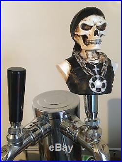 Rapper Zombie figural beer tap handle for kegerators! Brand New! Skeleton Skull