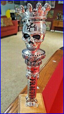 Rare And New Amsterdam Brewing Fracture Skull Beer Tap Handle