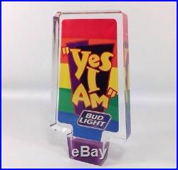 Rare Bud Light Beer Tap Handle Yes I Am Rare LGBT Anheuser Busch