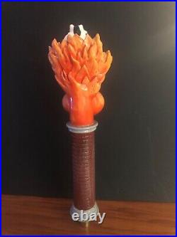 Rare Chicago Fire Cow and Lantern Beer Tap Handle