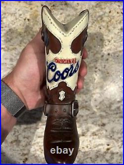 Rare Coors Light Cowboy Boot Beer Tap Handle Unused Minty