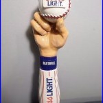 Rare Coors Light Fast Ball Baseball Hand 12 Draft Beer Keg Tap Handle Shifter
