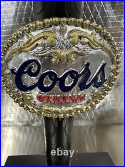 Rare Coors Original Cowboy Hat Belt Buckle Beer Tap Handle 11 Rare Coors Original Cowboy Hat Belt Buckle Beer Tap Handle 11