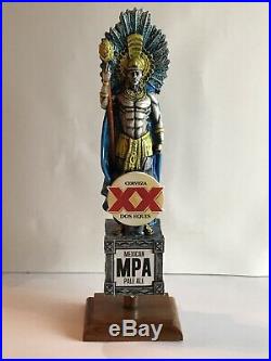 Rare DOS EQUIS XX CERVEZA Warrior Mexican Pale Ale Beer Tap Handle Used