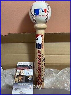 Rare! HANK AARON 755 Autographed Budweiser Beer Tap Handle COA/JSA