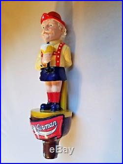 Rare Herman Old German Figural Man RARE 10 Beer Keg Tap Handle