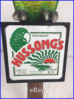 Rare Hussong's Ale Vintage Beer Tap Handle Knob Breweriana Parakeet Parrot Bird