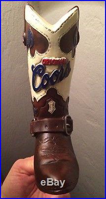 Rare Original Coors Beer Cowboy Boot Tap Handle In Great Vintage Condition