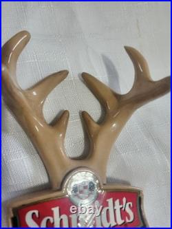 Rare Schmidt's Premium Antler Beer Tap Handle Rare Item