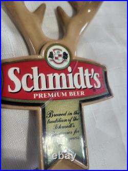 Rare Schmidt's Premium Antler Beer Tap Handle Rare Item