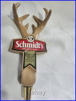 Rare Schmidt's Premium Antler Beer Tap Handle Rare Item