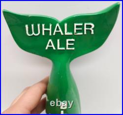 Rare Vintage Whaler Ale Blue Point Green Whale Tail 10 Draft Beer Tap Handle