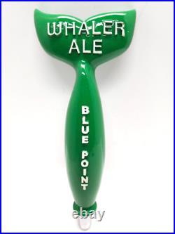 Rare Vintage Whaler Ale Blue Point Green Whale Tail 10 Draft Beer Tap Handle