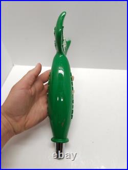 Rare Vintage Whaler Ale Blue Point Green Whale Tail 10 Draft Beer Tap Handle