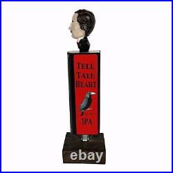 Raven Brewing Tell Tale Heart IPA Figural Edgar Allen Poe Beer Tap Handle