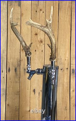 Real Deer Antlers Beer Tap Handle Pair Of 2 Antler Hunting Hunter 10 Inch