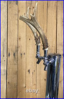 Real Deer Antlers Beer Tap Handle Pair Of 2 Antler Hunting Hunter 10 Inch
