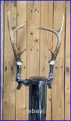 Real Deer Antlers Beer Tap Handle Pair Of 2 Antler Hunting Hunter 10 Inch