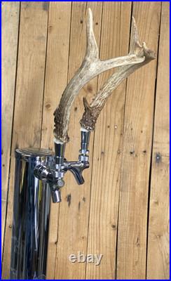 Real Deer Antlers Beer Tap Handle Pair Of 2 Antler Hunting Hunter 10 Inch