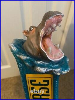 River Horse Lager Hippo Head Beer Tap Handle