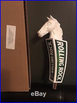 Rolling Rock Pale Ale Horse Head Beer Tap Handle 9 Tall Brand New In Box RARE