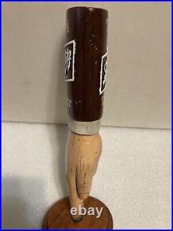 SCHLITZ DARK LAGER POINTED FINGER draft beer tap handle. WISCONSIN