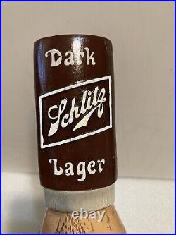 SCHLITZ DARK LAGER POINTED FINGER draft beer tap handle. WISCONSIN