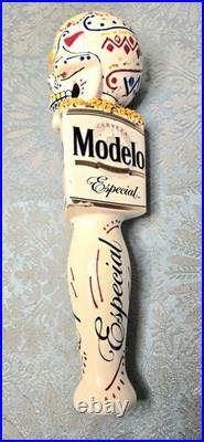 SET OF 3 Rare Modelo Especial Sugar Skull Beer Draft Tap Handle 10 1/4